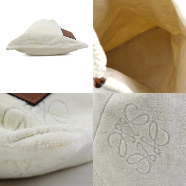 h30450g 3 c Loewe Drawstring Pouch Pile Cream