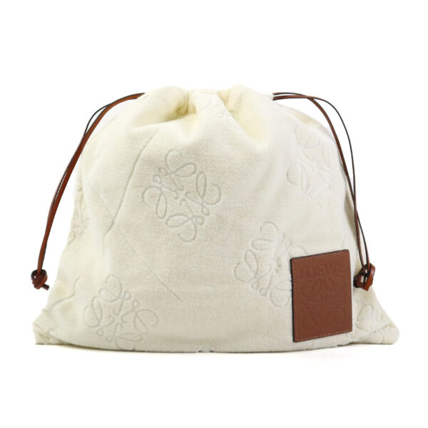 h30450g Loewe Drawstring Pouch Pile Cream