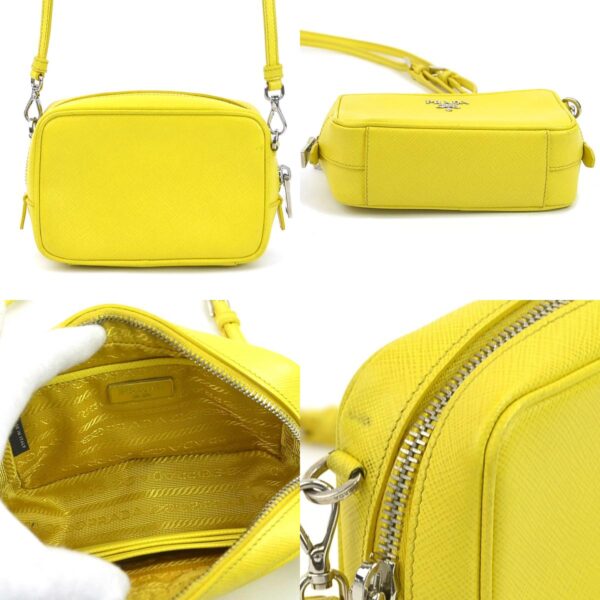 h30510a 2 c Prada Shoulder Bag Leather Yellow