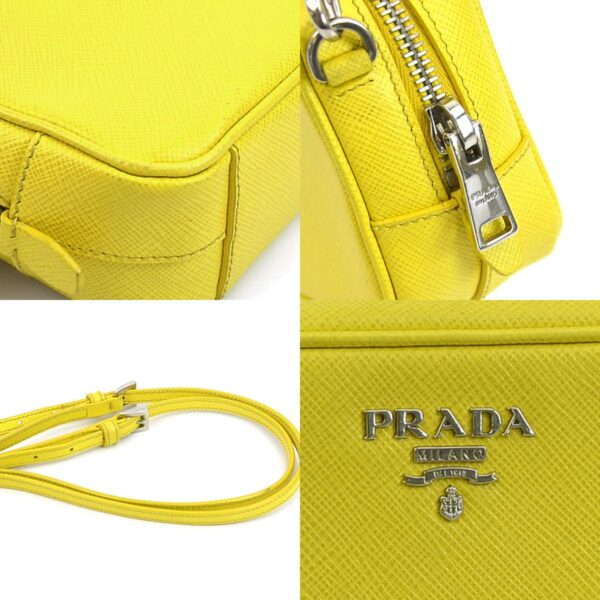 h30510a 6 c Prada Shoulder Bag Leather Yellow