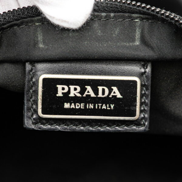 hhombvhnez7ut9cj 6 Prada Triangle Plate Nylon Shoulder Bag Black