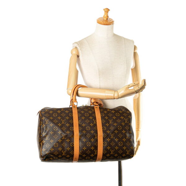 hk7xsf3mqovka24s 21 Louis Vuitton Monogram Keepall Bandouliere 45 Bag Brown