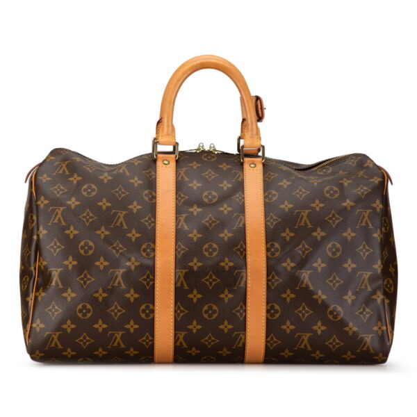 hk7xsf3mqovka24s 3 Louis Vuitton Monogram Keepall Bandouliere 45 Bag Brown