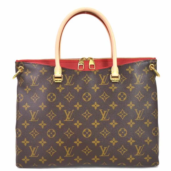 i0400 Louis Vuitton Bag 2Way Pallas Three Red Canvas