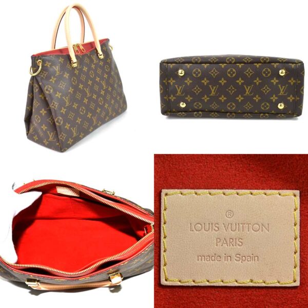 i0400 1 Louis Vuitton Bag 2Way Pallas Three Red Canvas