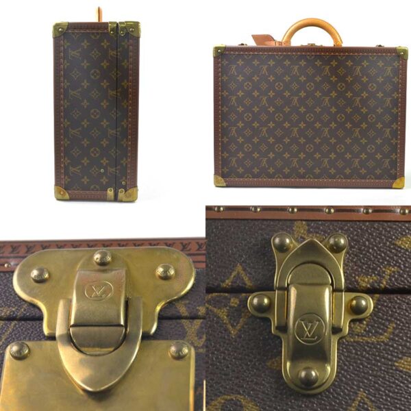 i0437 4 Louis Vuitton Trunk Case Monogram Visten 50 Brown Canvas