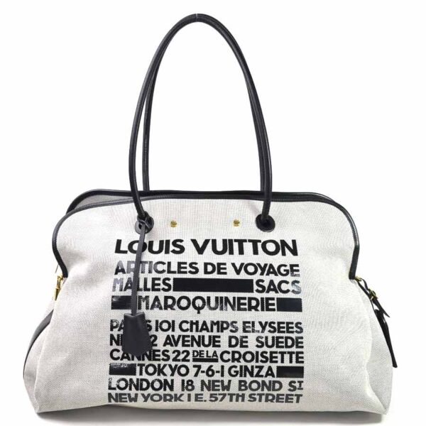 i0444 Louis Vuitton Shoulder Bag Cruise Line da Voyage Black Canvas