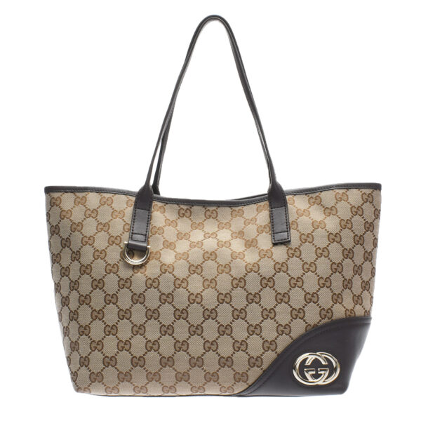 ik 00 0442179 00 Gucci Handbag GG Canvas Beige Brown