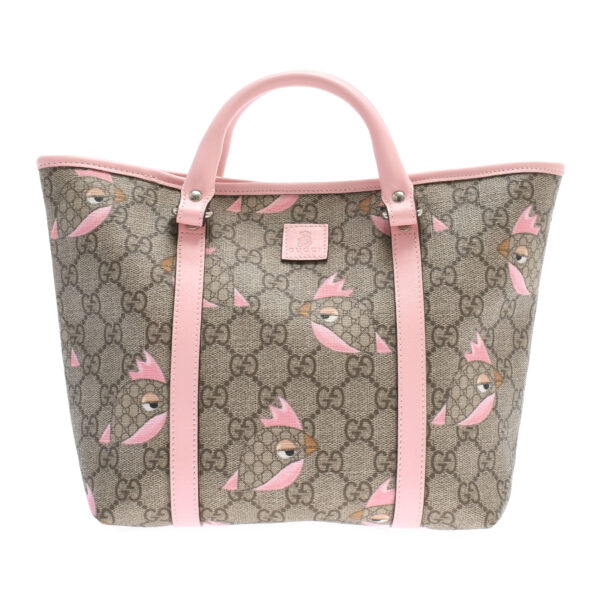 ik 00 0449622 00 Gucci Line Papagallo Handbag GG Supreme Canvas Pink