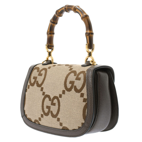 ik 00 0450425 01 Gucci Small Jumbo GG 2Way Bag GG Canvas Camel