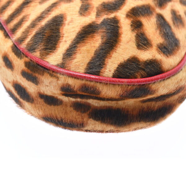 ik 00 0450849 9 Christian Dior Saddle Bag Leopard Pattern Red Brown