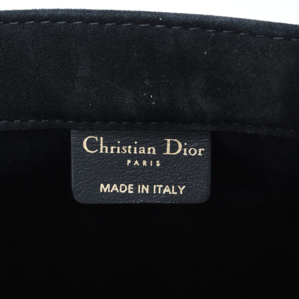 ik 00 0450933 14 Christian Dior Book Tote Large Suede Black Multicolor