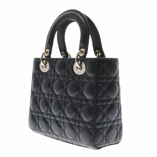 ik 00 0454262 2 Christian Dior Lady Dior ABCDior Bag 2Way Lambskin Black