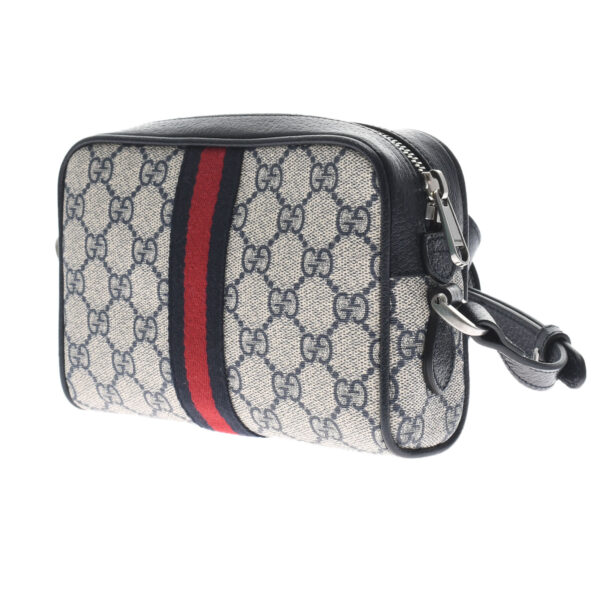 ik 00 0455228 2 Gucci GG Mini Bag GG Supreme Canvas Blue Beige Antique