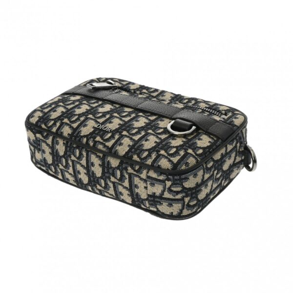 ik 00 0614719 5 Dior Safari Bag Mini Calf Oblique Jacquard Beige Black