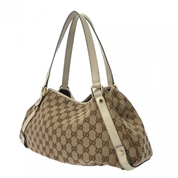 ik 00 0619849 3 Gucci GG Canvas Abbey Tote Bag Beige Ivory