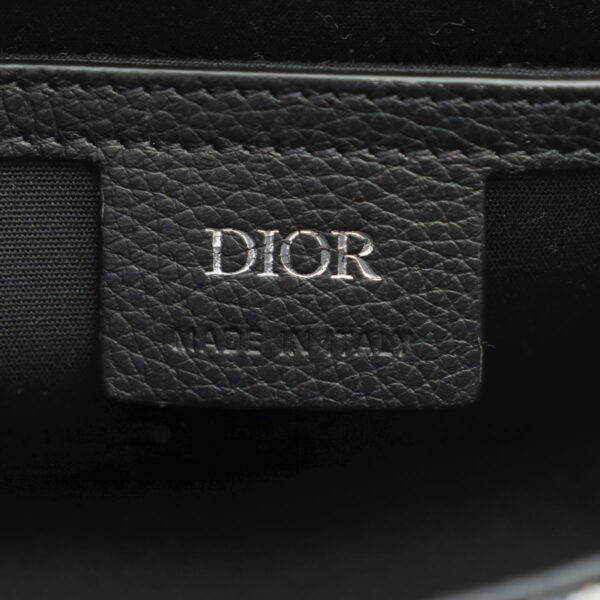 ik 00 0620745 14 Dior Saddle Flap Messenger Bag Mini Oblique Jacquard Beige Black