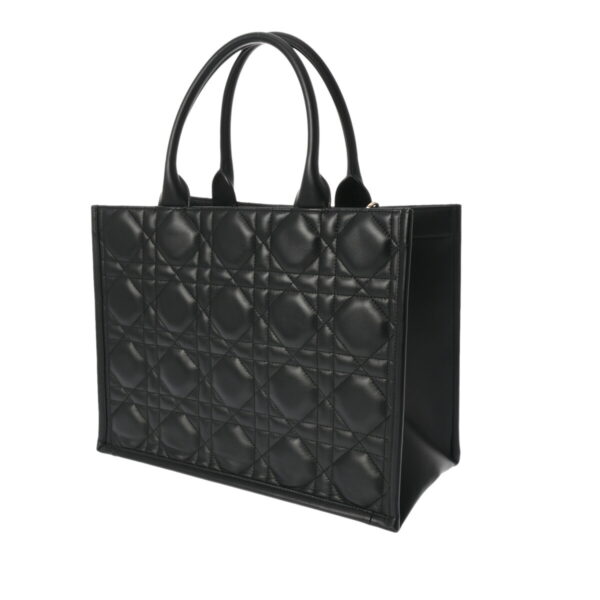 ik 00 0621611 3 Dior Book Tote Medium Macro Cannage Calf Black