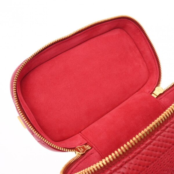 ik 00 0624534 11 Dior travel Vanity Cannage Small Lambskin Red