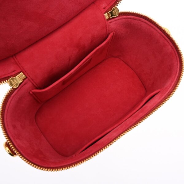 ik 00 0624534 12 Dior travel Vanity Cannage Small Lambskin Red