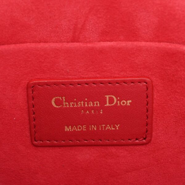 ik 00 0624534 13 Dior travel Vanity Cannage Small Lambskin Red