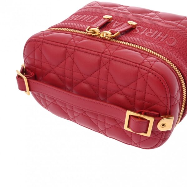 ik 00 0624534 4 Dior travel Vanity Cannage Small Lambskin Red