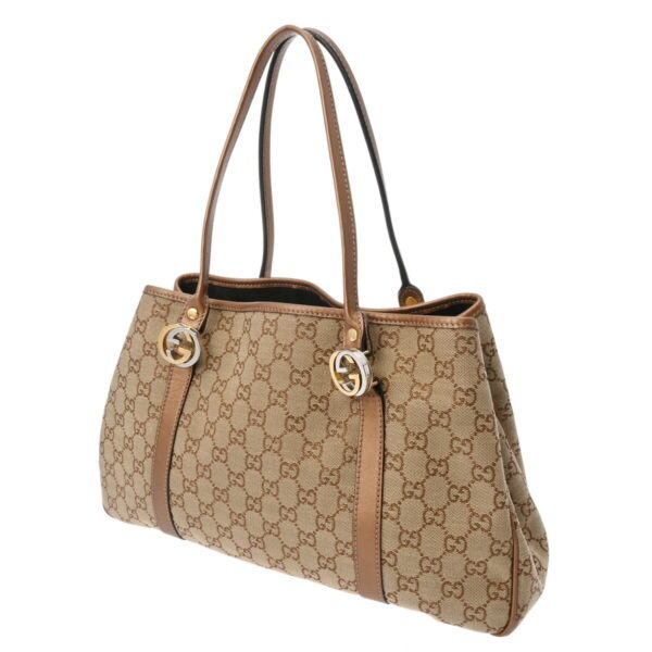 ik 00 0626510 3 Gucci Handbag GG Canvas Beige Bronze