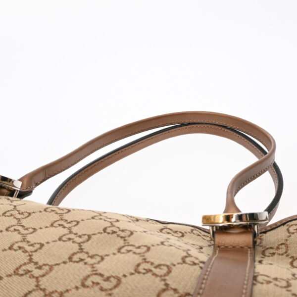 ik 00 0626510 5 Gucci Handbag GG Canvas Beige Bronze