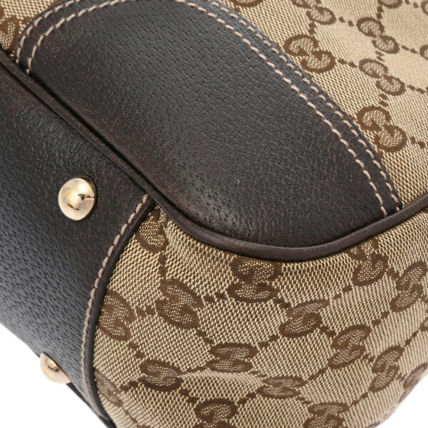 ik 00 0626511 10 Gucci Princy Line Handbag GG Canvas Beige Brown