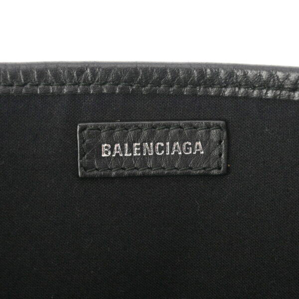 ik 00 0627613 12 Balenciaga Blue Cabas S Handbag Canvas Leather White Black