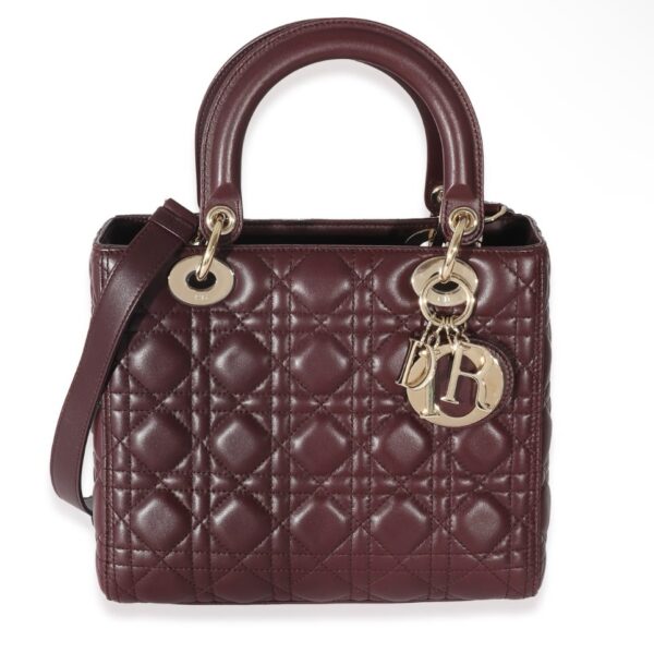 screenshot 125 Christian Dior Burgundy Cannage Lambskin Medium Lady Dior