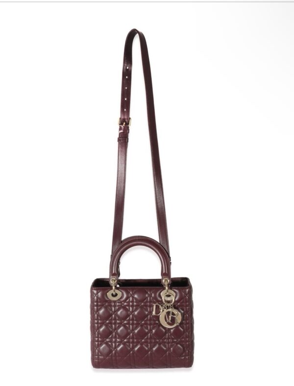 screenshot 129 Christian Dior Burgundy Cannage Lambskin Medium Lady Dior