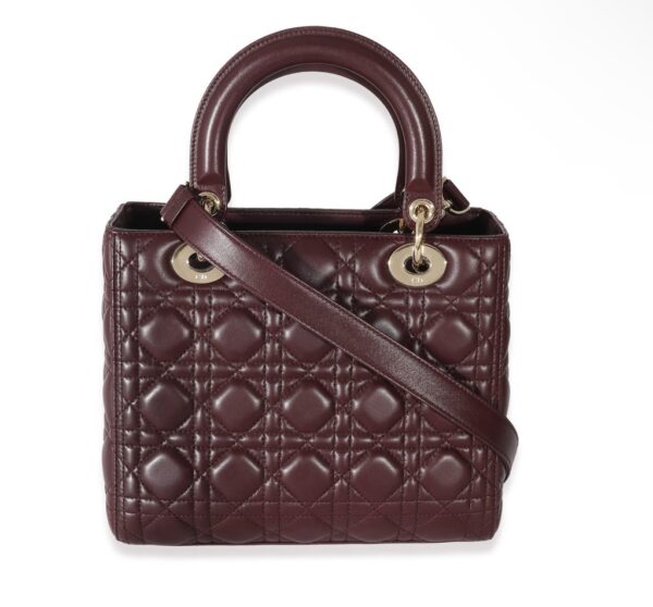 screenshot 126 Christian Dior Burgundy Cannage Lambskin Medium Lady Dior