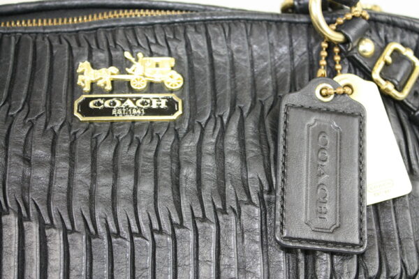 imgrc0070747497 Coach Madison Gathered Leather 2WAY Bag Leather Black