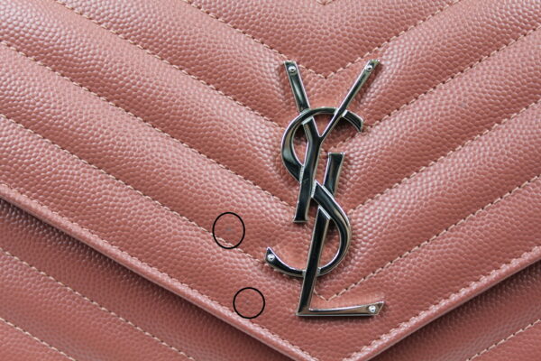 imgrc0071683360 YSL Saint Laurent Monogram Chain Wallet Calfskin Pink Beige