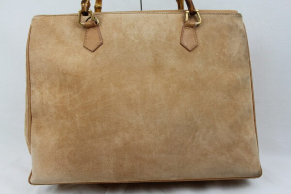 imgrc0071941740 Gucci Bamboo 2WAY Bag Leather Suede Beige