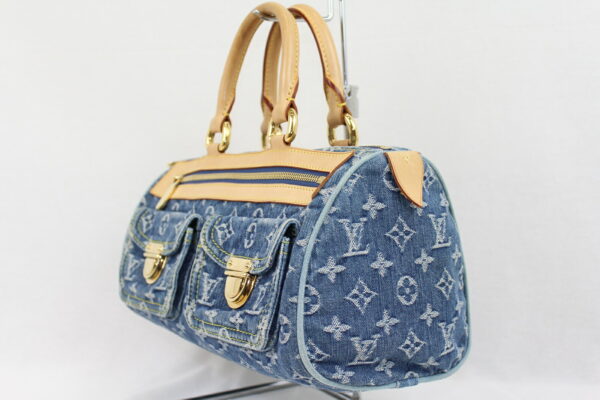 imgrc0072083877 Louis Vuitton Neo Speedy Handbag Monogram Denim Blue