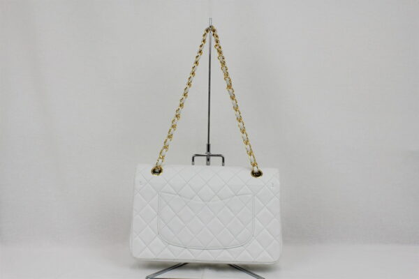 imgrc0072456483 Chanel Lambskin W Flap Chain Shoulder Bag White