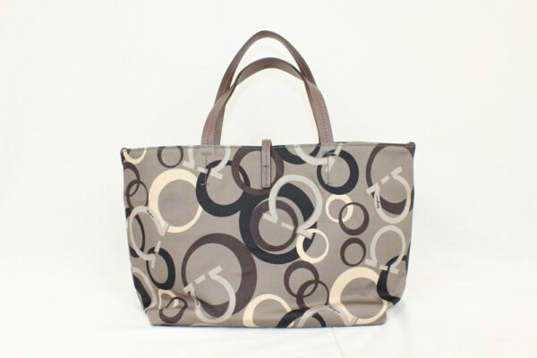 imgrc0072488188 Ferragamo Gancini Tote Bag Gray Brown