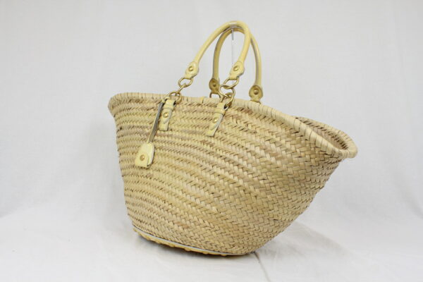 imgrc0072533832 Miu Miu Straw Tote Basket Bag Leather Yellow