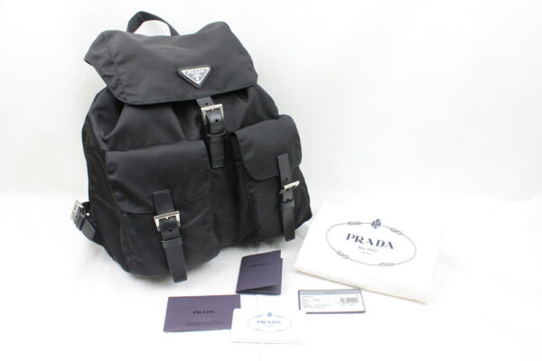 imgrc0072558740 Prada Nylon Backpack Black