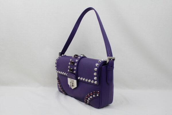 imgrc0072559074 Prada Saffiano Soft Handbag Shoulder Purple