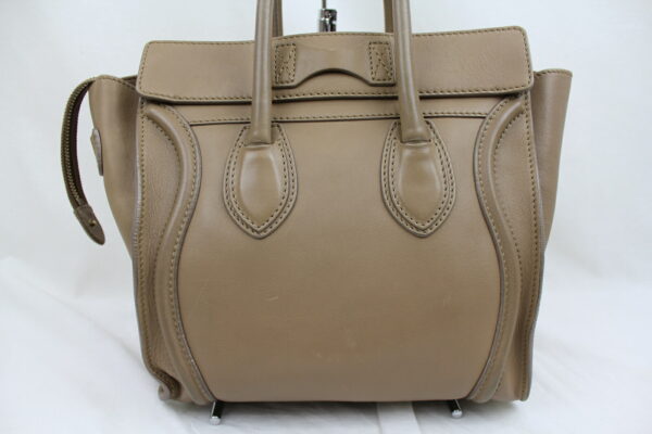 imgrc0072661829 Celine Luggage Micro Shopper Leather Handbag Beige