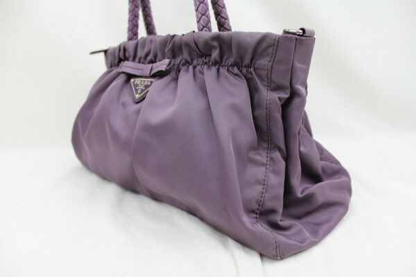 imgrc0072698263 Prada Tessuto Bow Handbag Nylon 2WAY Bag Purple