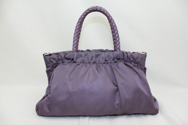 imgrc0072698265 Prada Tessuto Bow Handbag Nylon 2WAY Bag Purple