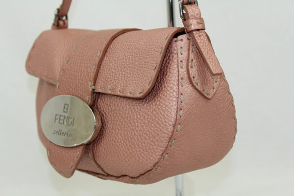 imgrc0072756801 Fendi Selleria Mini Handbag Pouch Leather Pink Beige