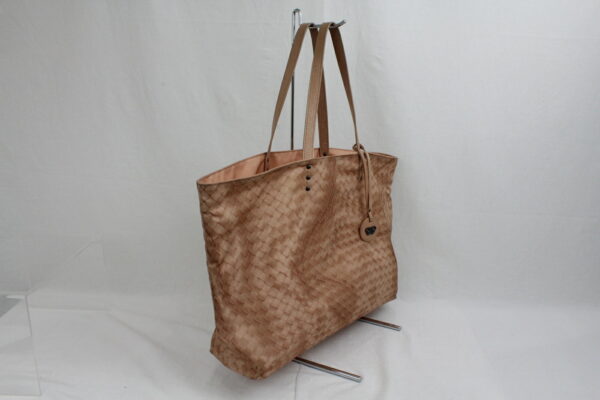 imgrc0072858529 Bottega Veneta Intretch Nylon Tote Bag Brown