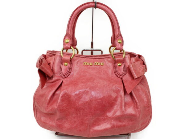 imgrc0073039672 Miu Miu 2WAY Hand Shoulder Bag Leather Pink