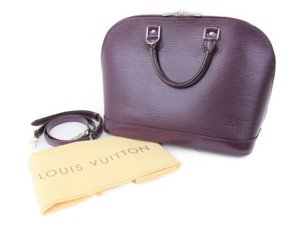 imgrc0073057610 Louis Vuitton Alma Handbag Epi Leather Cassis Purple