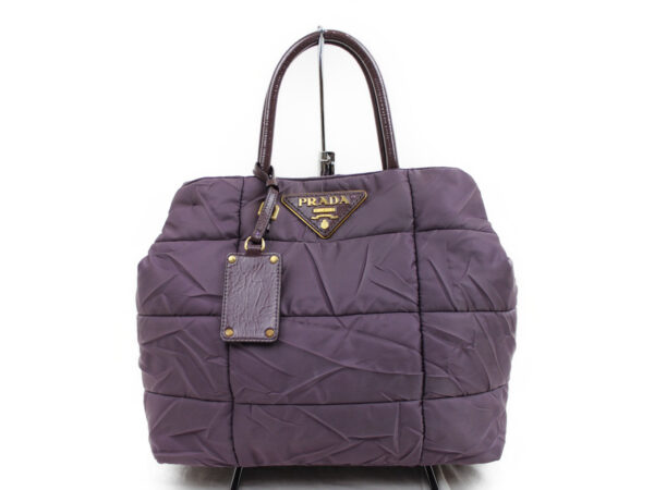 imgrc0073058872 Prada Crispy Tote Bag Nylon Handbag Purple